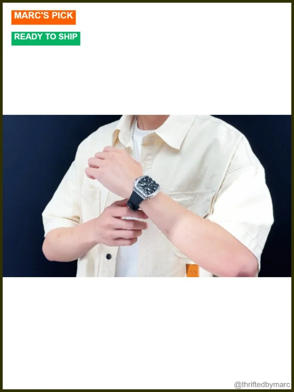 Chronograph Waterproof Luminous Silicone Strap Multifunction Business Watch